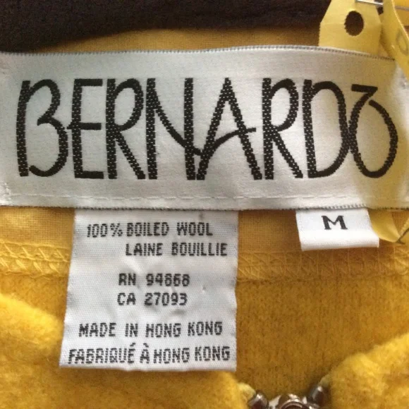 Unique Bernardo yellow 100% wool 3 season jacket LAST CALL - FINAL!!!!! - Picture 3 of 6